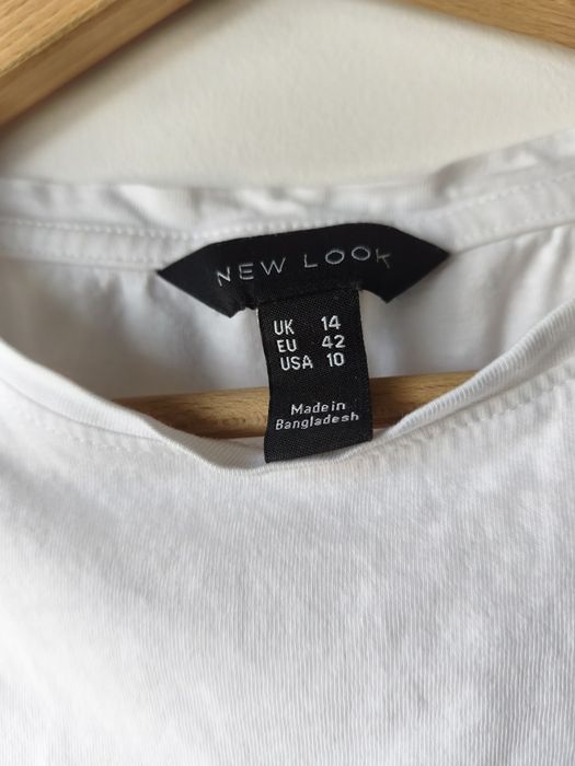 New Look biały t-shirt koszulka bawełna bawełniana basic XL 42 100% bawełna