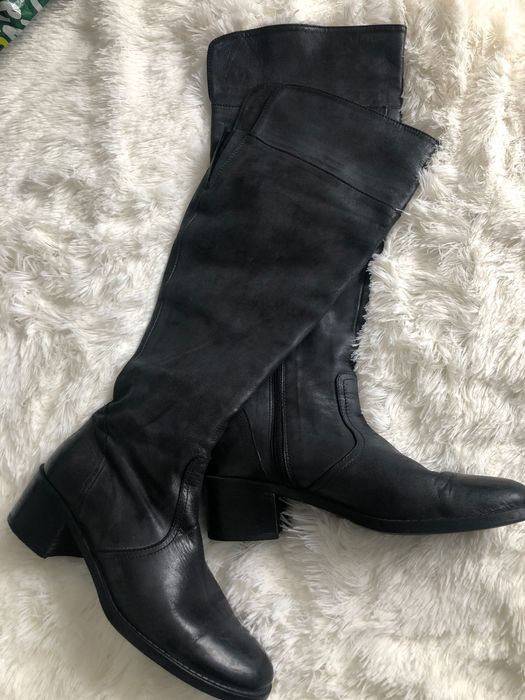 Skórzane kozaki włoskie Avorazione Antigiana, rozmiar 36, stan idealny