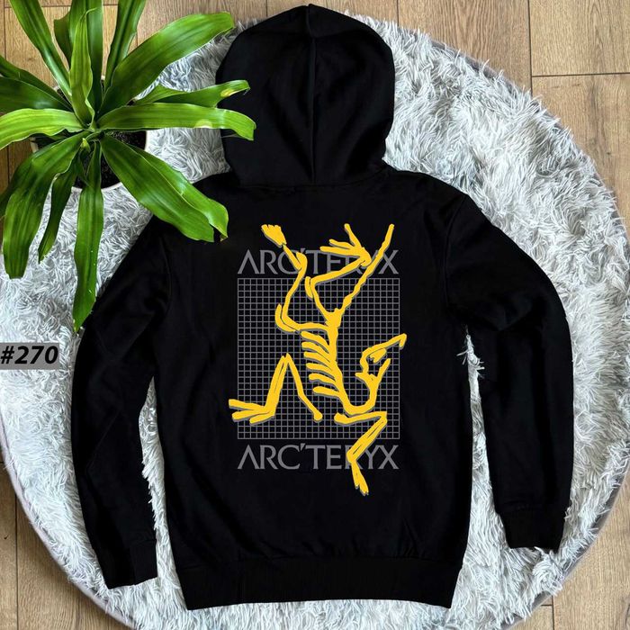 Черное Худи ARCTERYX Neon Горы (XS S M L XL)