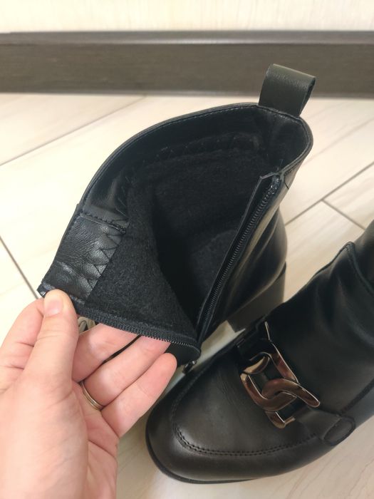 Шкіряні ботінки Patent демісезон