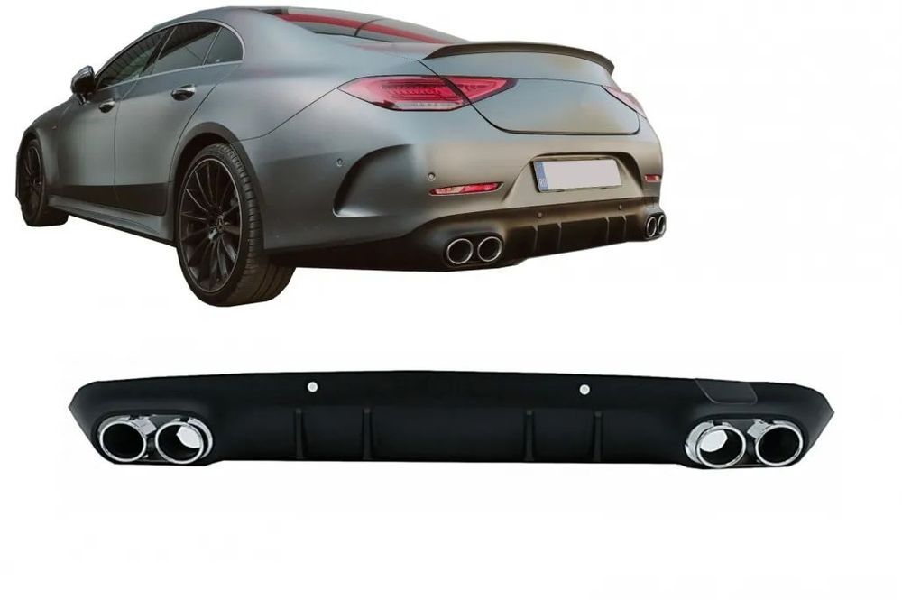 Difusor com Ponteiras Mercedes CLS C257 (2018 em diante) Look 53 AMG