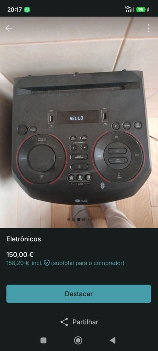 Coluna de som muito boa