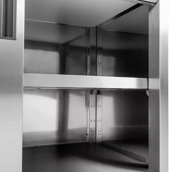 Stół gastronomiczny spawany z szafką Mega-M 150x60 stal nierdzewna