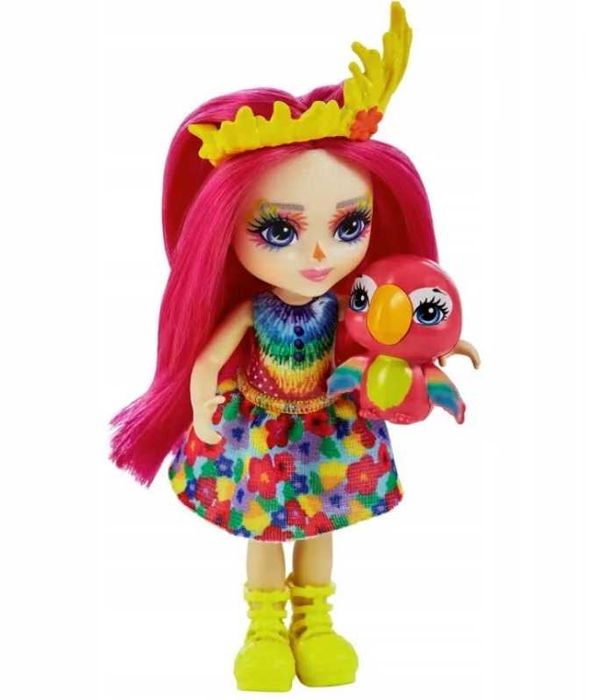 Mini Laleczka ze zwierzątkiem Enchantimals  PEACHY PARROT & CHATTER
