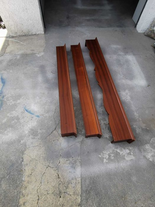 3 sanefas em madeira maciça