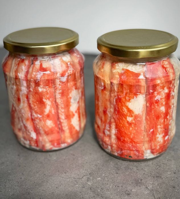 Мясо краба в банці, фаланга краба