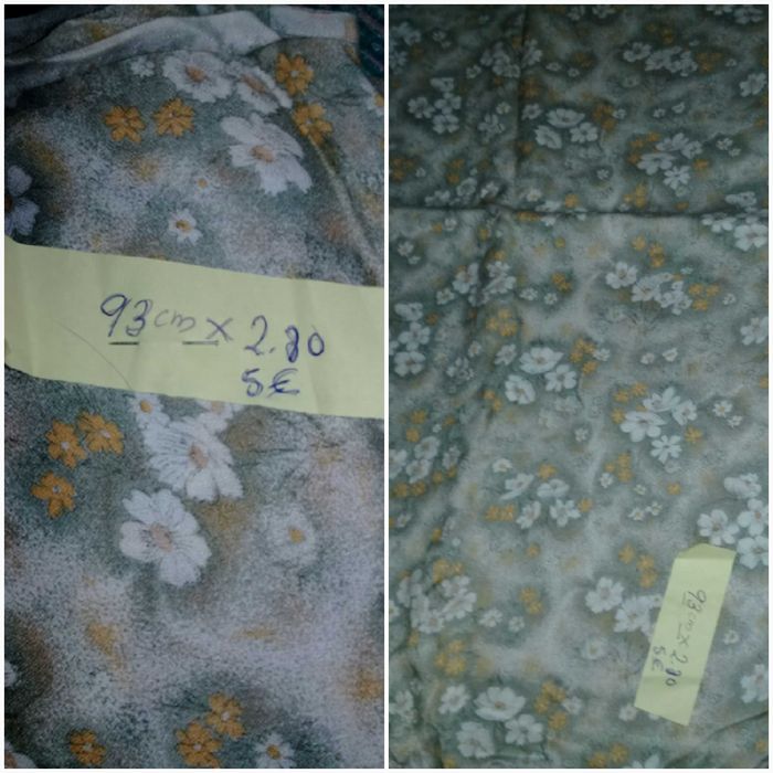 Restos de tecidos africanos e outros.