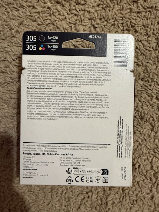 HP 305 Black + Tri-Color