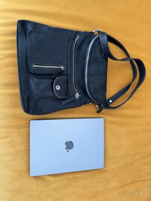 Сумка шкіряна Revolution Black & Orange б/у