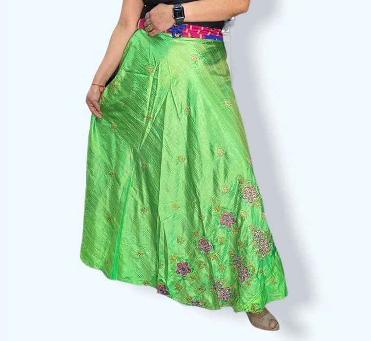 Saias reversíveis de seda indiana