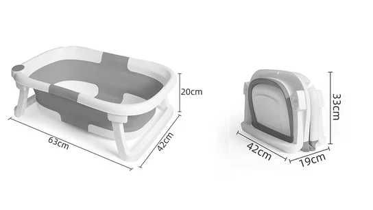Wanienka składana Primabobo Compact z poduszką i termo-korkiem D159