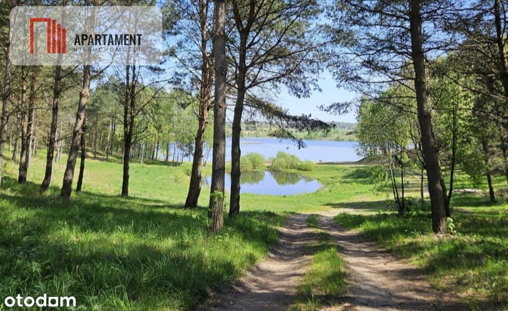 Działki wśród natury las jezioro plaża staw Miastk