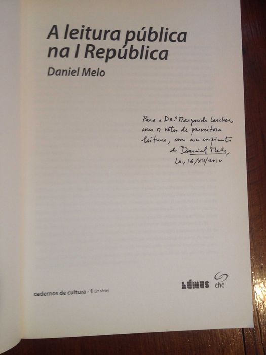 Daniel Melo - A leitura pública na I República