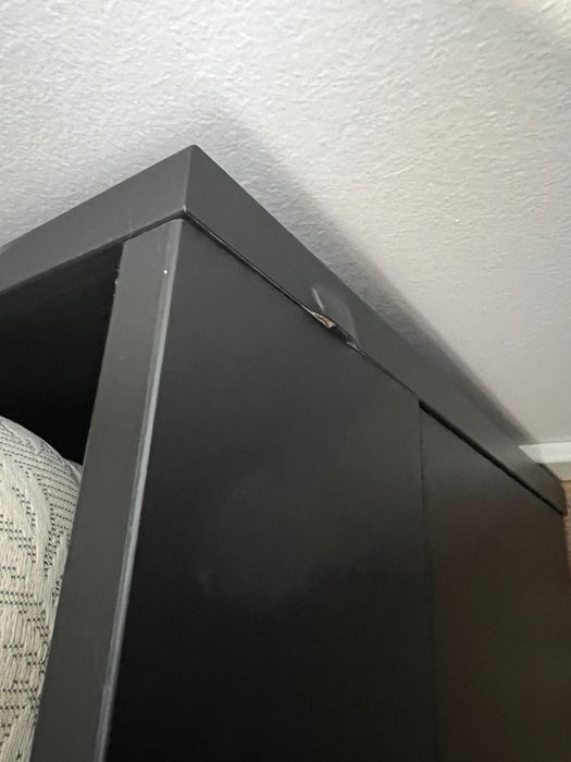 Cama Ikea marca BRIMNES preta