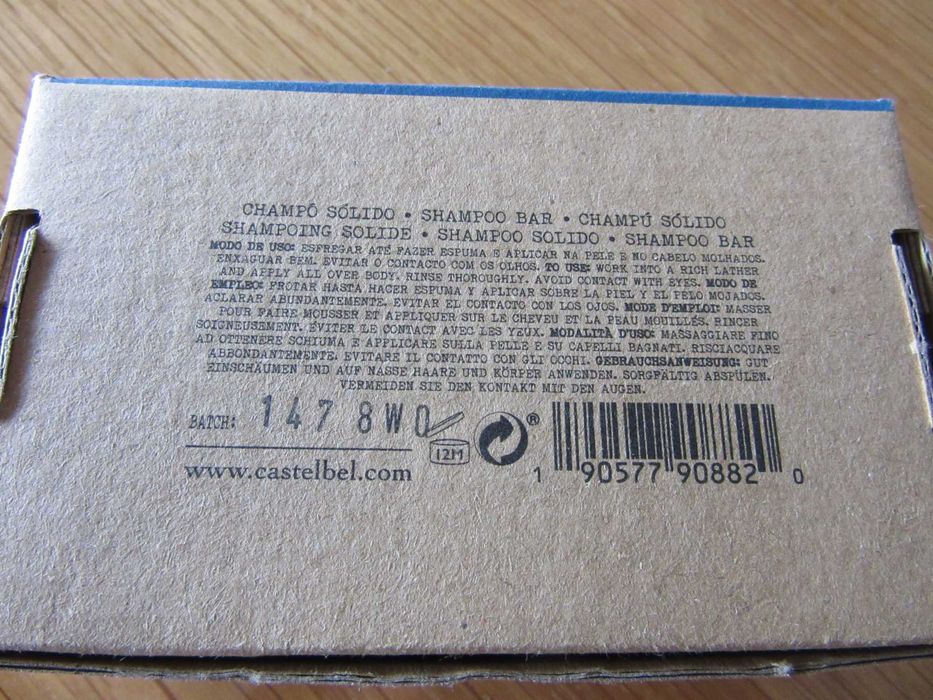 Castelbel Traveller Champô Sólido Menta 180g