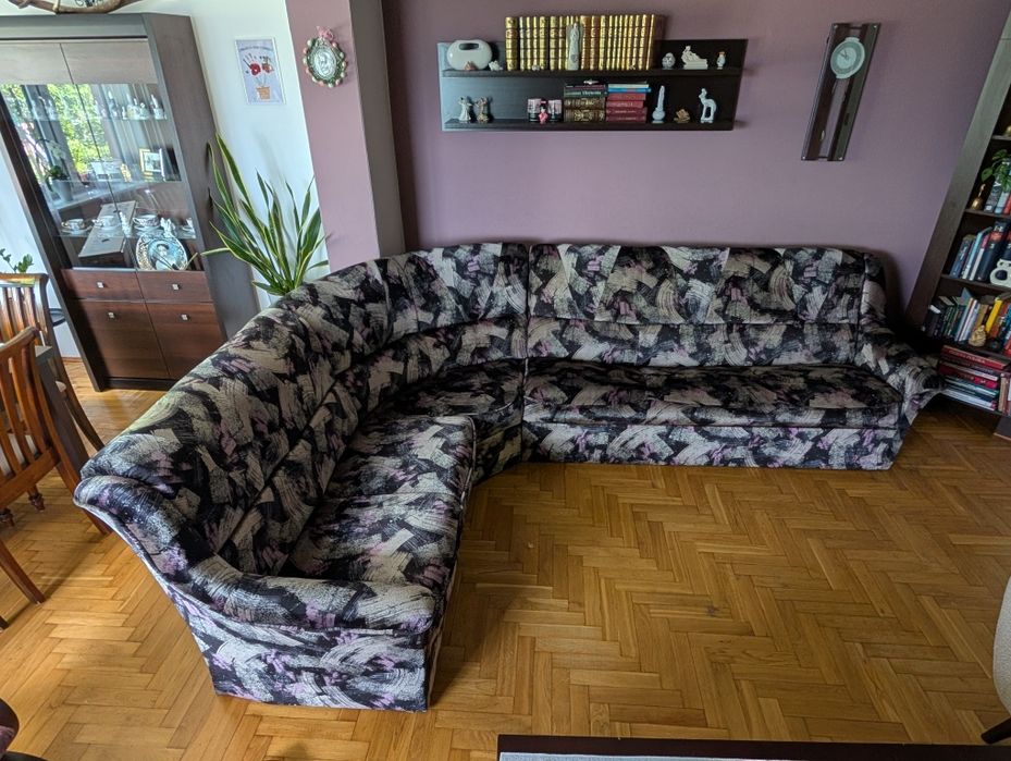 Kanapa rogowa wzór retro 250x200cm