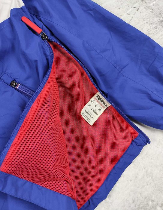 Kurtka wiatrówka Superdry niebieska męska jesienna anorak r. M