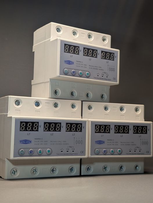 Реле напруги TOMZN 63A TOMPD-63SW WIFI Tuya фази напряжения трифазне
