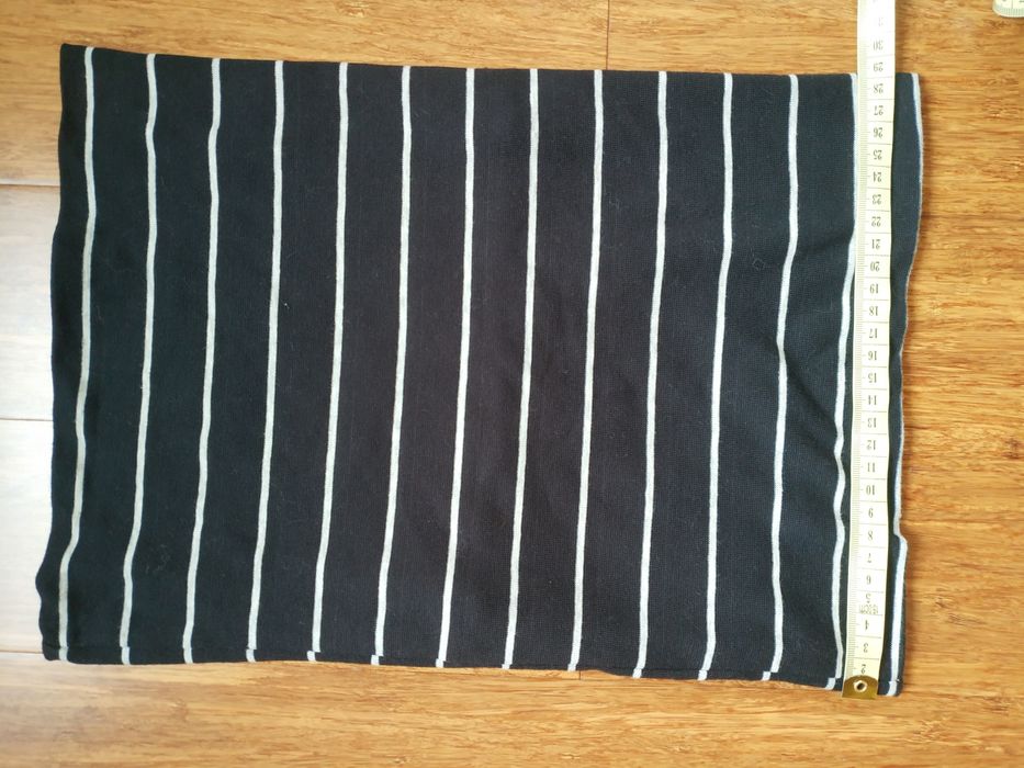 Komin na szyję szalik granatowy w białe paski