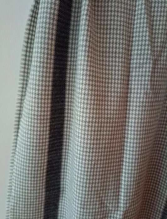 Długi ciepły modny szal w kratkę szalik pepitka