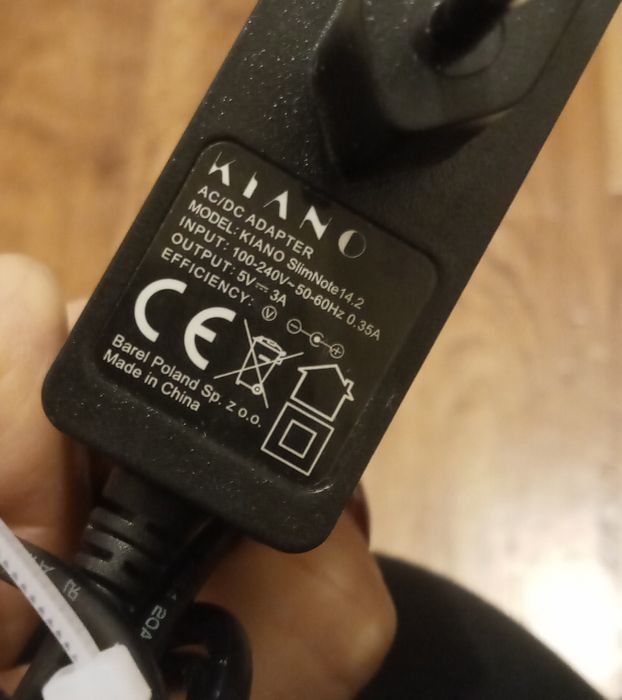 Oryginalny Zasilacz Ładowarka KIANO SlimNote 14.2 / SlimStick 5V 3A Wtyk 3.5mm