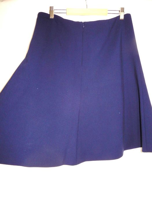 Spódnica midi granatowa rozkloszowana biurowa 42 XL