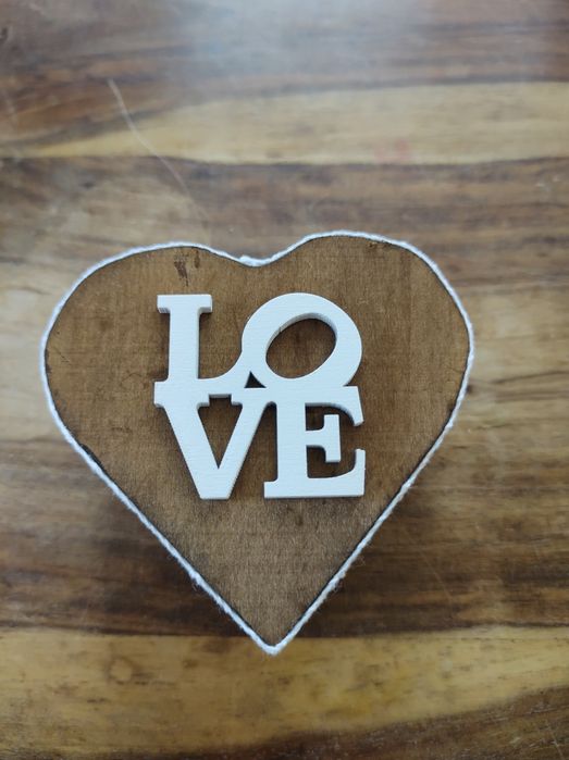 Serduszko na obrączki z koronką