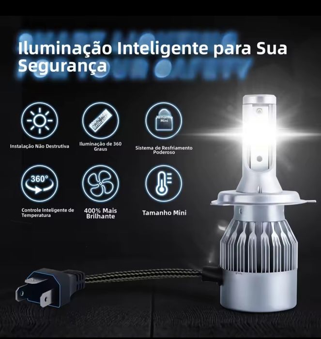 Lâmpadas LED H4 (NOVAS)