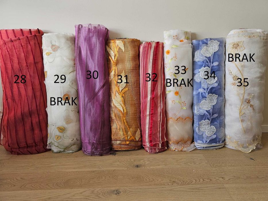 Firany zasłony tkaniny wyprzedaż