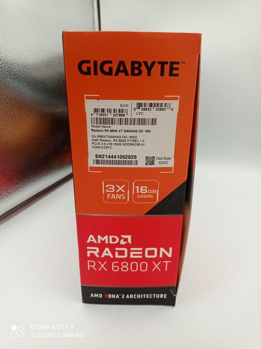 Коробка до відеокарти Gigabyte Radeon  RX6800XT Gaming OC 16G