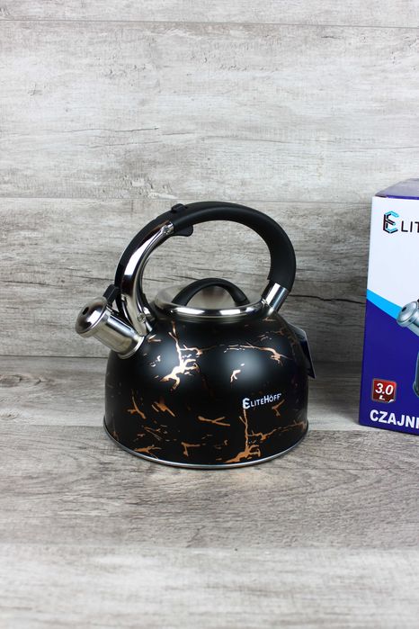 czajnik 3L ze stali nierdzewnej z gwizdkiem – indukcja, gaz, ceramika