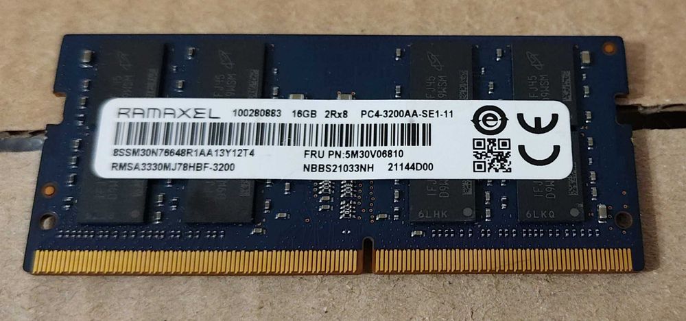 16GB RAM RAMAXEL DDR4 sodimm 3200MHz CL22 - OEM Lenovo