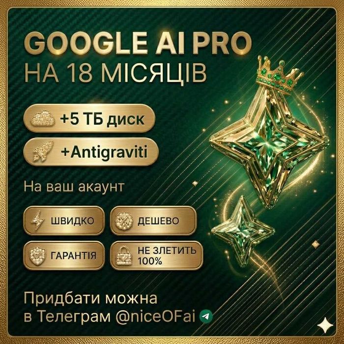 Gemini AI PRO (18 міс.)
