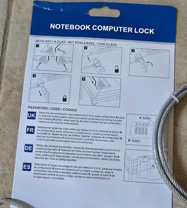 Cadeado para computador portátil