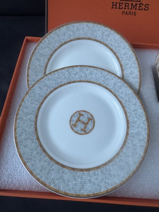 Zestaw Hermes filizanki spodek talerzyk