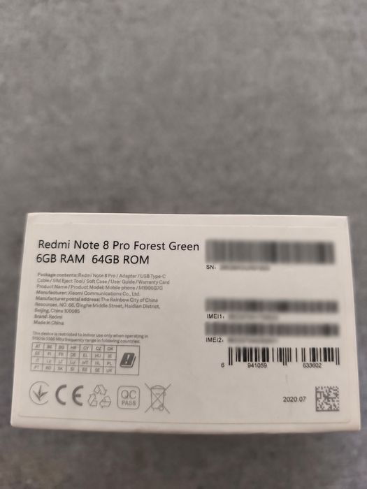 Xiaomi Redmi Note 8 Pro 6/64 GB Forest Green + pudełko | NFC | 64 MP