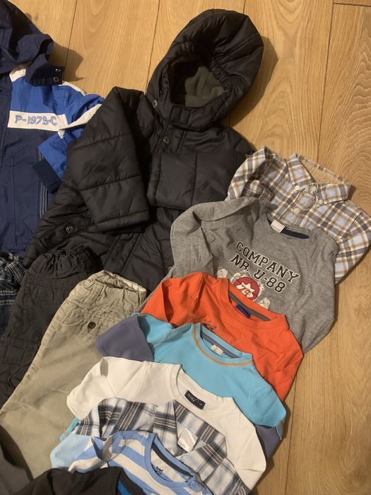 Olbrzymi zestaw paka ubrań dla chłopca 86-92