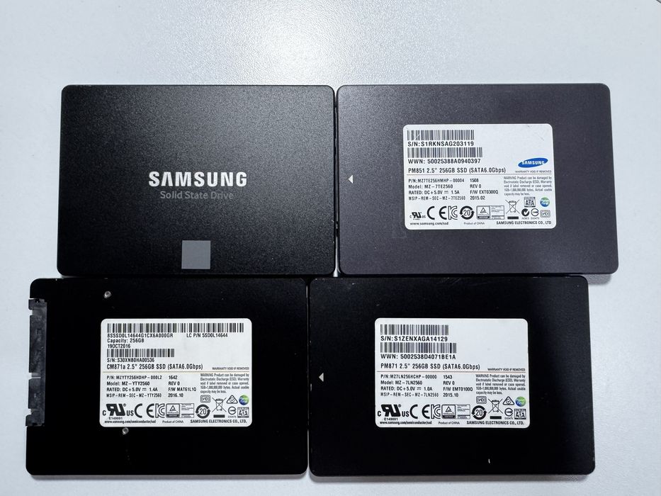 SSD SATA 2.5" 240Gb / 256Gb Samsung, SKhynix, ADATA, Kingston, SanDisk