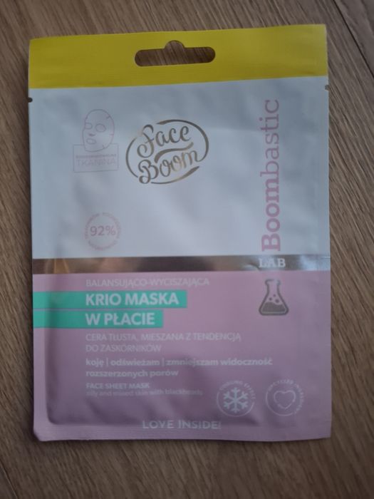 Bielenda faceboom krio maska w płacie