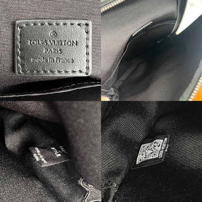 Мужская сумка слинг черная новая коллекция Louis Vuitton Slingbag avenue з NFC чіпом | чоловіча сумка слінг LV