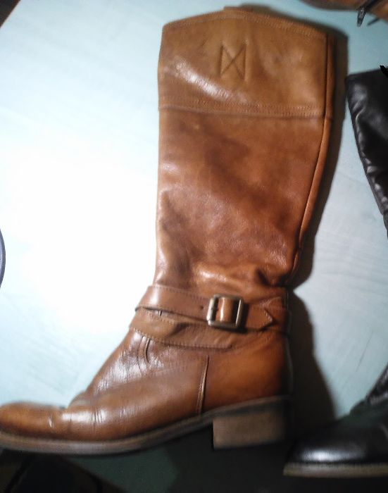 buty/ oficerki kozaki SKÓRA naturalna roz. 37/38 - ALDO