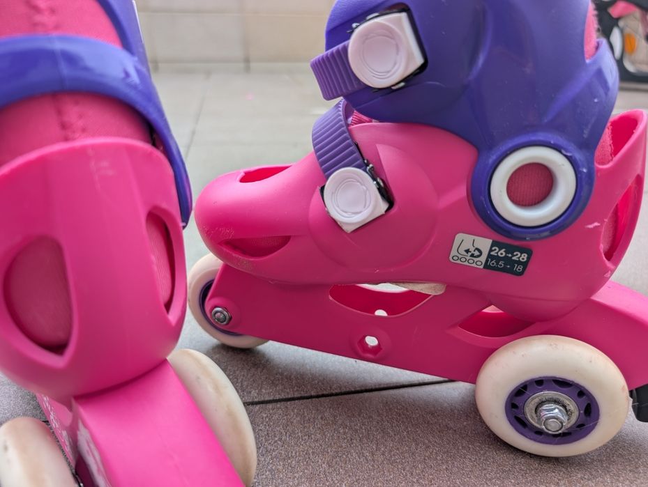 Patins cor de rosa