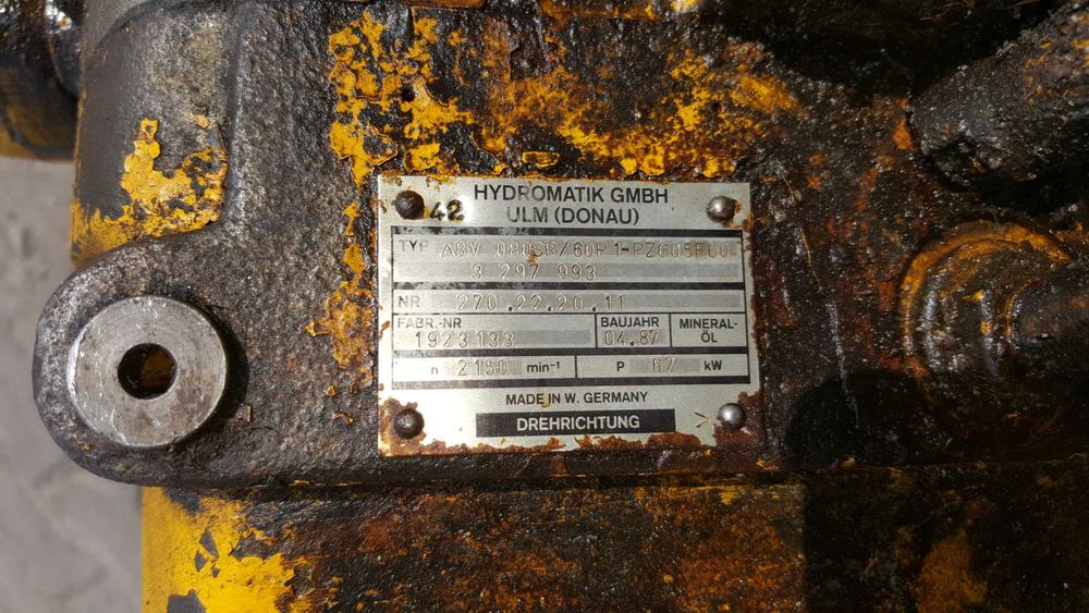 koparka pompa hydrauliczna hydromatik A8V 080Sr/60R1-pzg05f00