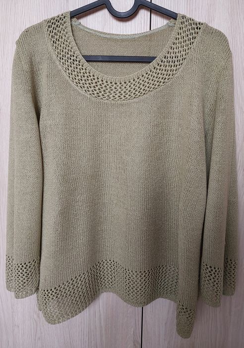 Sweter sweterek rękaw 3/4 swetr lekki