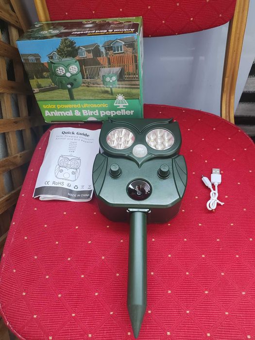 Odstraszacz Solarny ultradźwiękowy zwierząt ptaków na ptaki krety LED