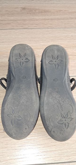 Czarne, brokatowe balerinki r.30 cupcake couture