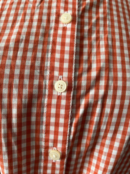 Tommy Hilfiger koszula S pomarańczowa kratka bawełna