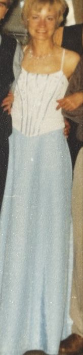 Sukienka długa niebiesko-biała