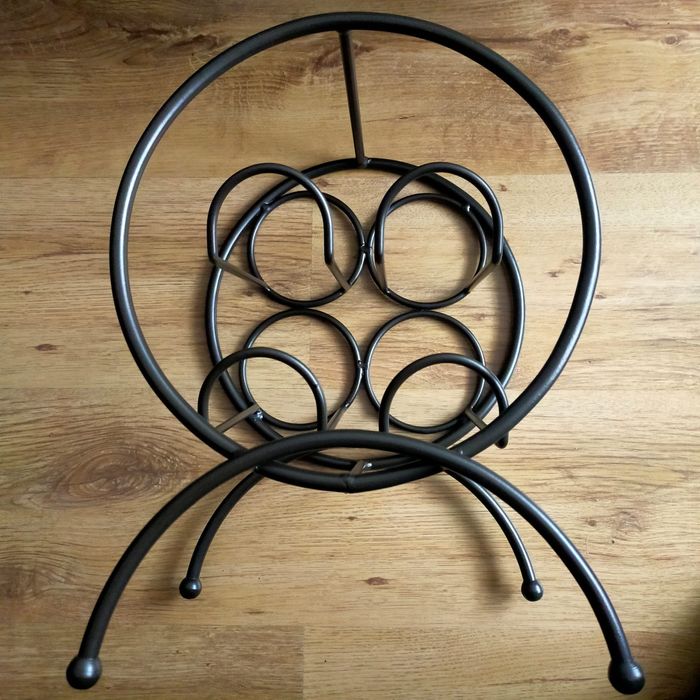 NOWY Stojak regał na wino vintage metalowy