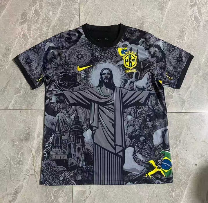 Kreatywna koszulka tematu drużyny Brazylii /L